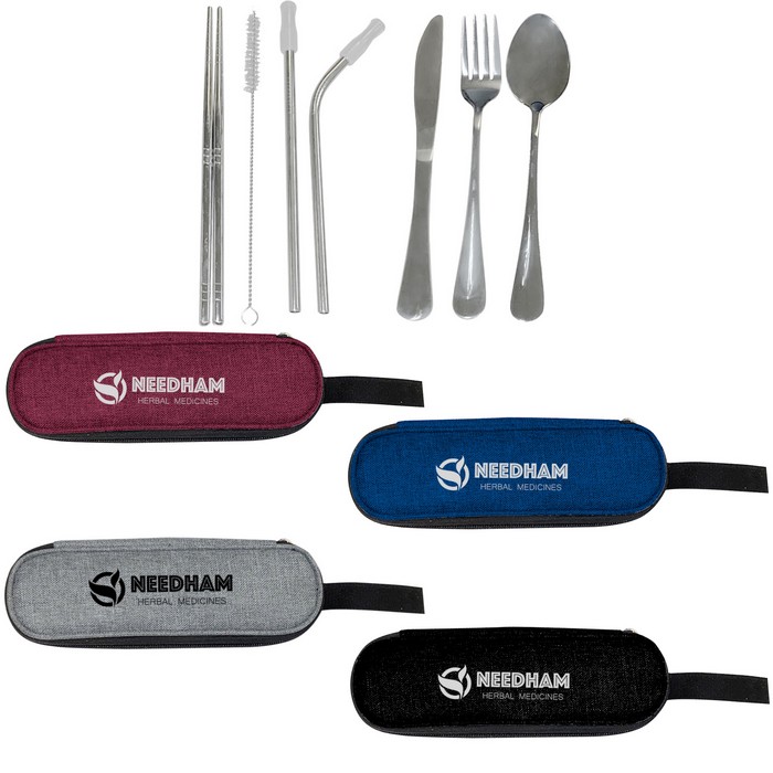 HH75001 Stainless Steel Cutlery Set In POUCH With Custom Imprint